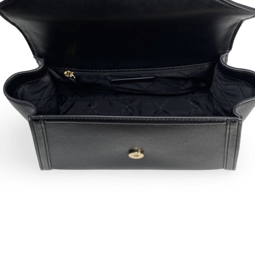 Michael Kors Whitney Medium Leather Flap Satchel Shoulder Crossbody Bag 
Black - Picture 3 of 16